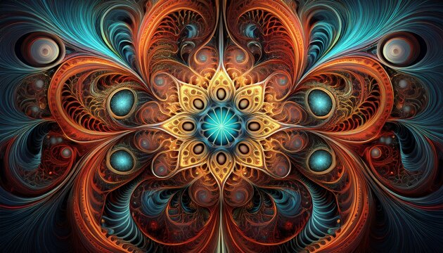 an intricate fractal like digital artwork