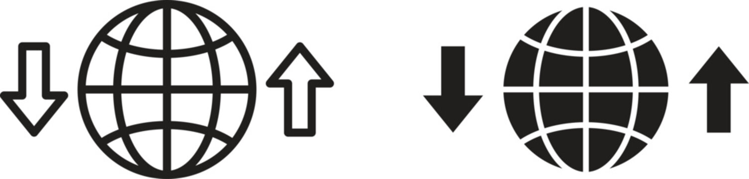 Import-export icon for social media, app, and web design. Vector illustration.