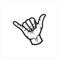 Obraz premium Shaka hand sign icon