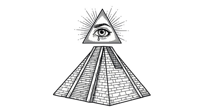 All Seeing Eye Pyramid Conspiracy Symbol