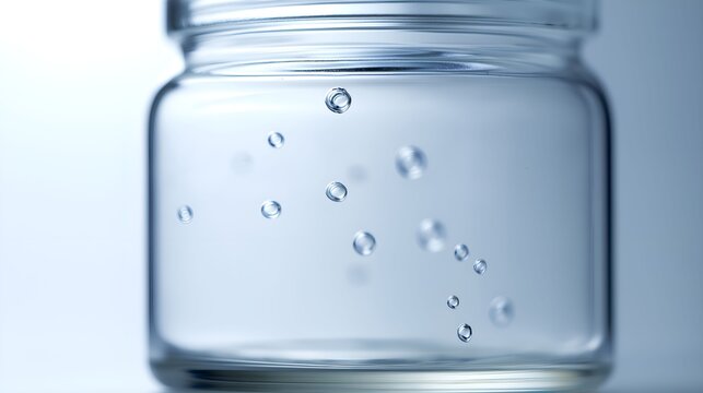 shallow. Abstract geometric outline of a glass container with minimalist rising bubbles. bar promotions, beverage menus, designed for food & beverage menus and cafe branding, used by professors.