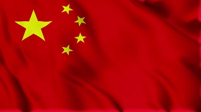 dynamic waving chinese national flag with five golden stars on bold red field symbolizing unity, revolution, and cultural identity, representing sovereignty, pride, and heritage for editorial and crea