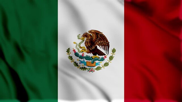 majestic waving mexican national flag with iconic eagle perched on cactus holding serpent, framed by green, white, and red vertical stripes, symbolizing heritage, resilience, and cultural pride for ed