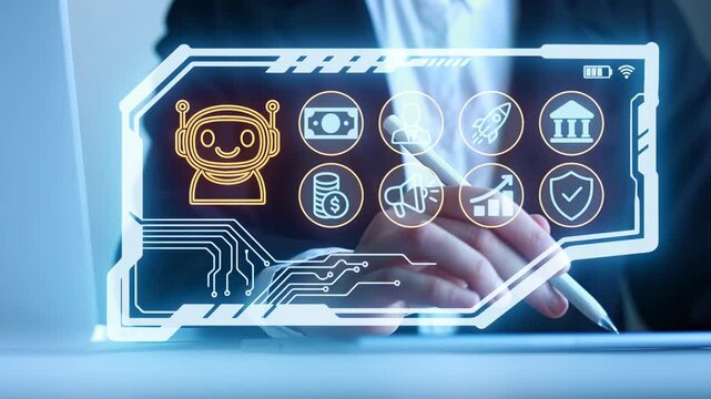 New technology user interacting with digital interface at workspace during daylight hours.