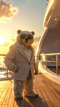 Bear in suit
