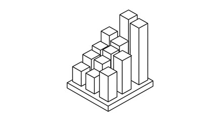 Fototapeta premium Group of rectangular blocks stacked.