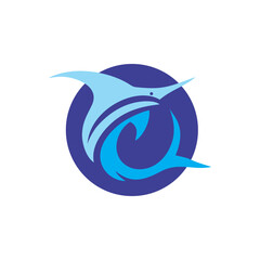 Obraz premium Modern marlin fish icon set in clean style. Suitable for app UI, web design, interface and digital product use.