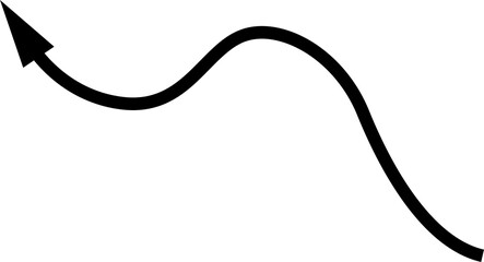 Black curved arrow pointing left direction sign isolated on transparent background © Abdullah