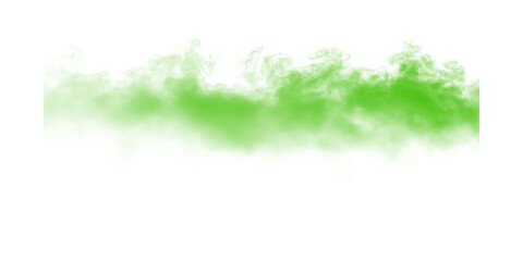 Naklejka premium Horizontal green thick fog and smoky haze on black background