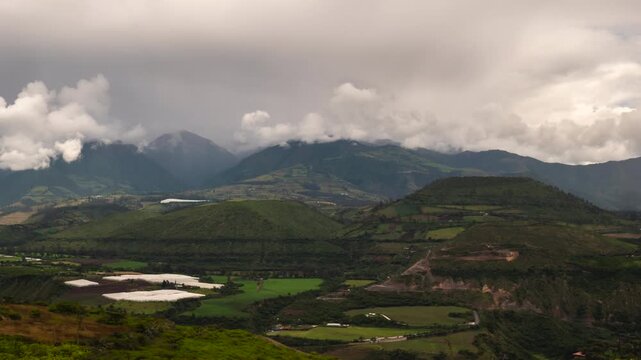 Time lapse of clouds forming over Imbabura Volcano, viewed from near Ibarra, Ecuador