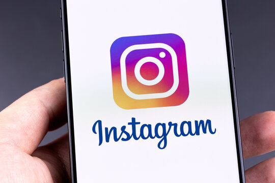 Instagram logo mobile app on a screen smartphone iPhone closeup. Instagram is a photo-sharing app for smartphones. Batumi, Georgia - March 16, 2026