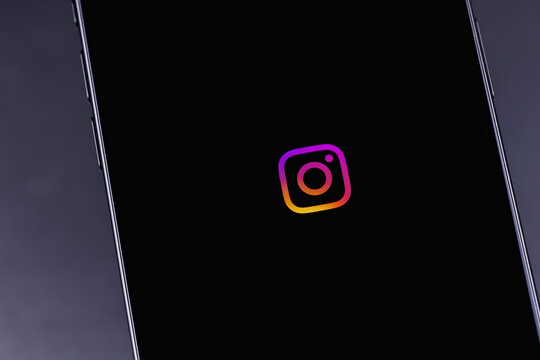 Instagram logo mobile app on a screen smartphone iPhone. Instagram is a photo-sharing app for smartphones. Batumi, Georgia - March 16, 2026
