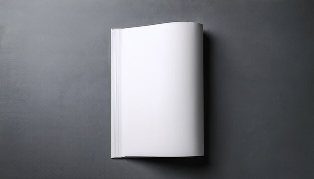 mock up magazine book or catalog on gray table blank page or notepad on solid background blank page or notepad for mockups or simulations