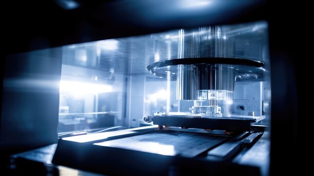 Industrial 3d printer actively building components with a laser, demonstrating precision manufacturing and the future of production using advanced technology