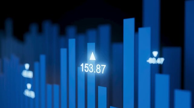Data visualization shows blue bar chart with numerical values in a digital display during analysis session.
