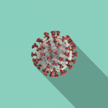 virus infectious disease in 3D render medical artwork