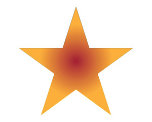 Obraz premium Golden Gradient Star Vector – 3D Achievement Symbol