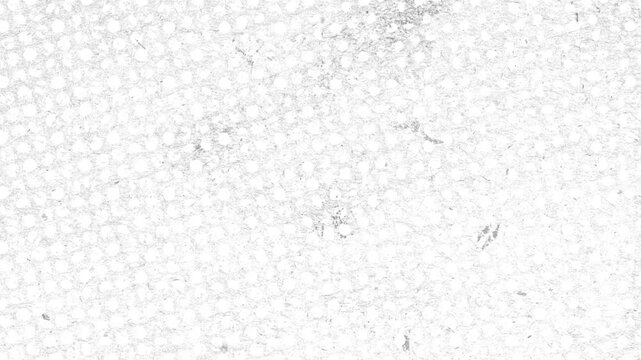 Animated White Halftone Dot Grunge Texture Background Overlay Loop.Vintage paper style motion graphic with abstract gray halftone pattern and noise grain effect