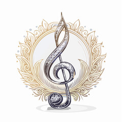 Fototapeta premium Music Treble Clef Musical Symbol.