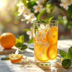 Fototapeta premium Orangenblütenwasser