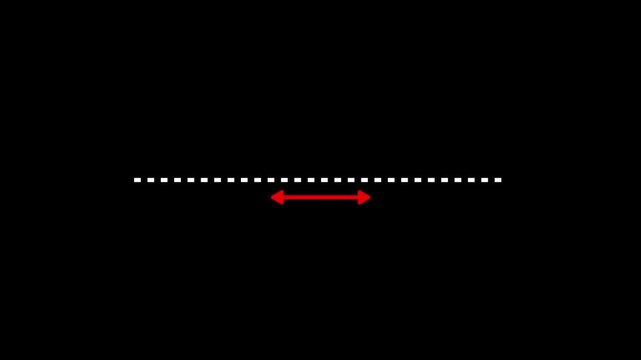 increase in length animation. ruler arrow