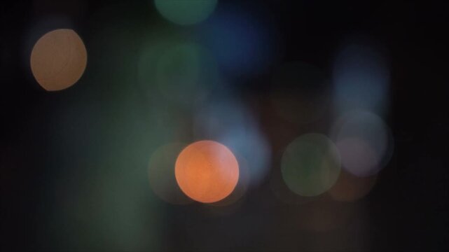 Lunar and solar eclipse comparison in dark cosmic background with bokeh lights
