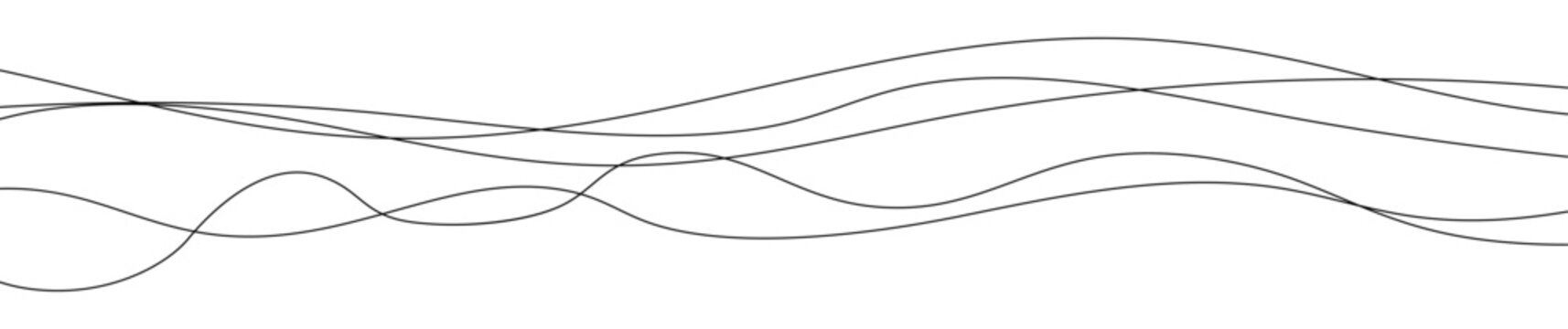 Thin curved wavy lines
