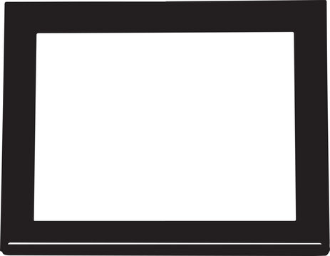 Black frame, blank white rectangle, picture frame, border template, graphic element