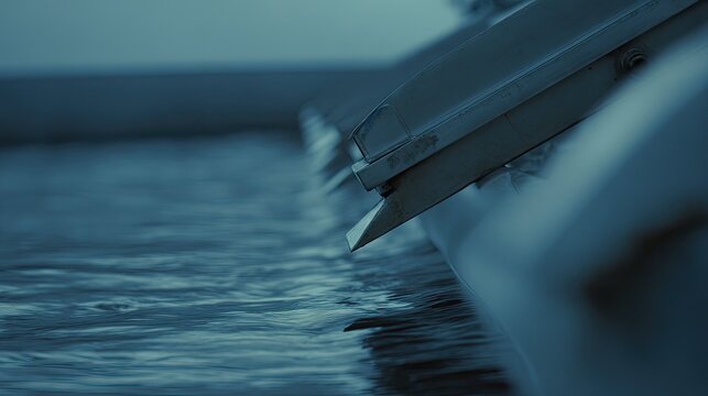 Industrial water processing unit showing treated liquid flowing over multiple metal barriers in a controlled and continuous motion, creating small ripples on the surface