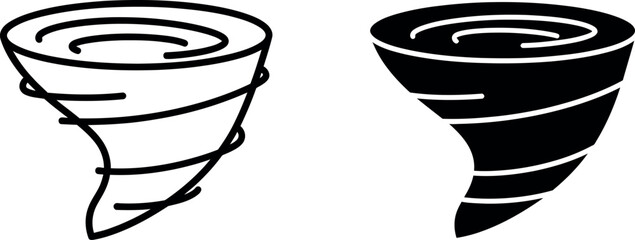 Outline and solid black silhouette icons of the planet Saturn with its rings © EDA