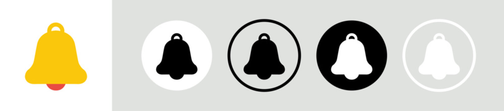 notification bell icon graphic, editable stroke. Suitable for website design, logo, app, template, and ui ux.