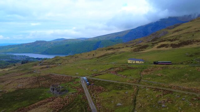 Snowdon Mountain Railway Snowdonia Wales 4K