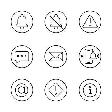 Minimal User Action Outline Icons Set for Mobile and Web Interfaces