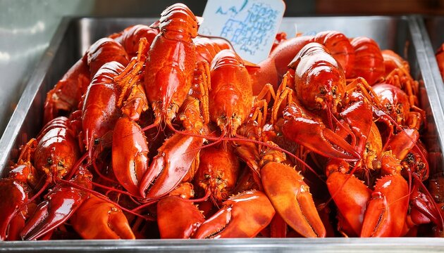 red cooked lobsters for sale