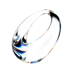 3d Render Abstract Dispersion Glass, Isolated holographic spectrum shape, Futuristic modern minimalist Y2K aesthetic, Transparent background, 3d illustration © agsfhmi11