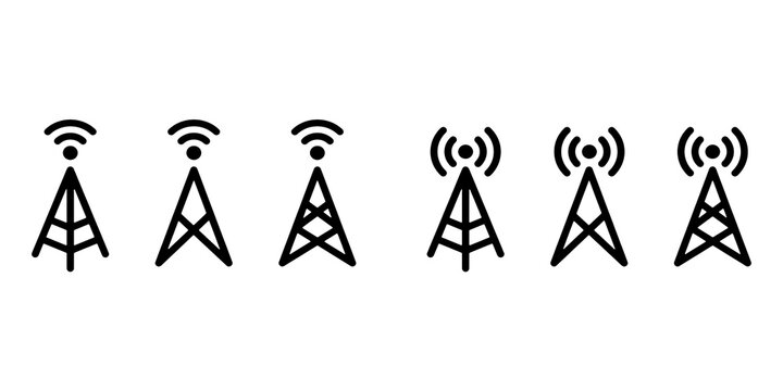 Smartphone/video live streaming radio tower icon