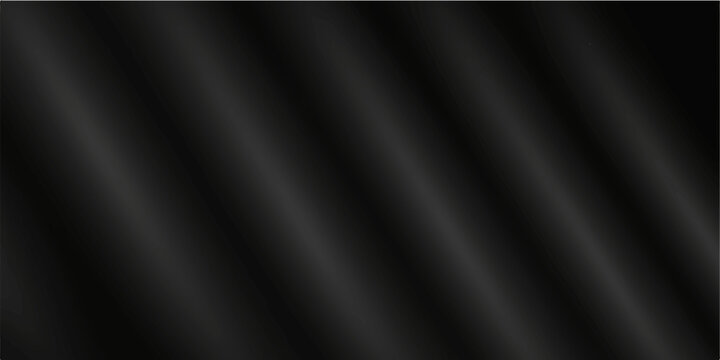 A smooth black satin and silk fabric background features a dark metallic gray wave pattern with a shiny brushed aluminum texture and light chrome surface design