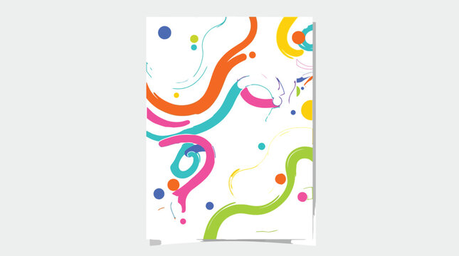 Abstract colorful floral background design template with butterflies and spring flowers for a summer business card vector illustration banner brochure or web flyer art pattern decoration frame