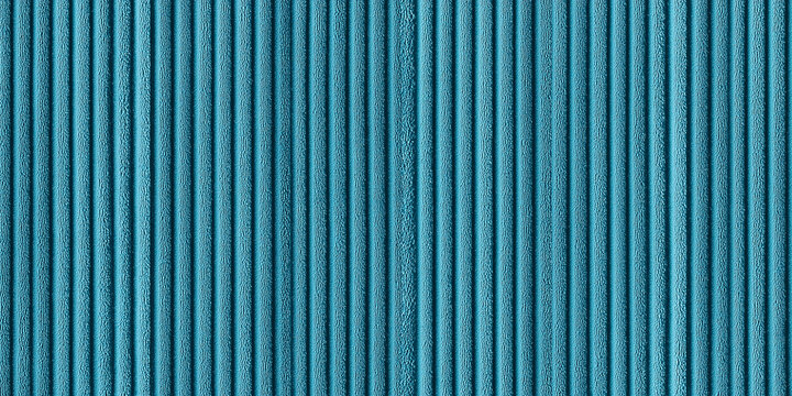 Modern turquoise aquamarine corduroy sofa fabric texture background banner panorama
