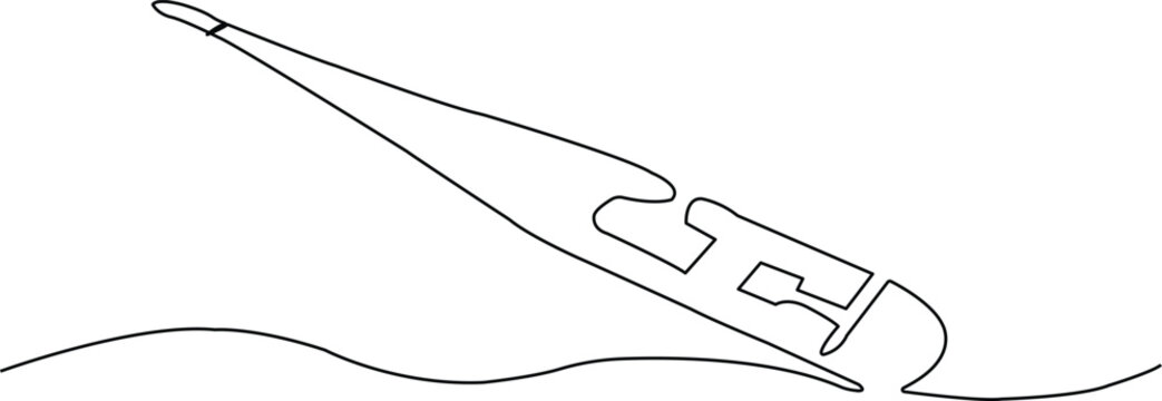 Black outline of a digital thermometer on white background medical health