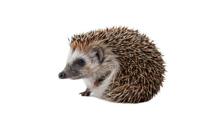 Small hedgehog standing for nature wildlife forest and animal education or biology research concepts isolated on transparent background © golos-png