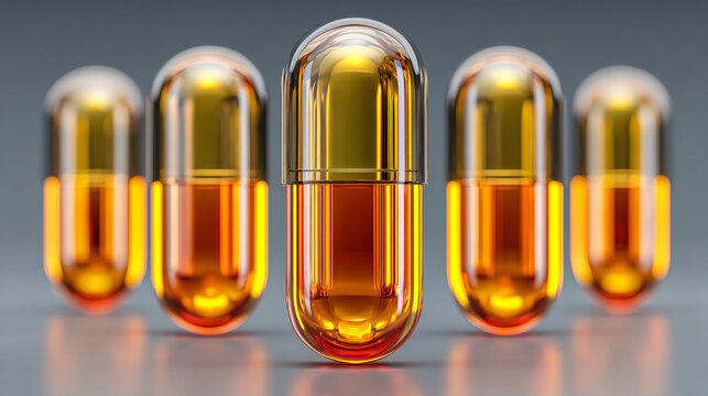 Arranged capsules and pills