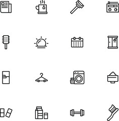 Fototapeta premium Morning routine icons with a transparent background for daily life concepts