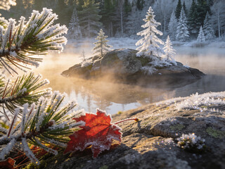 Obraz premium Eternal Boreal The Untamed Northern Wilderness