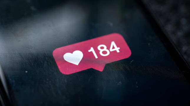 Social media like notification icon.
