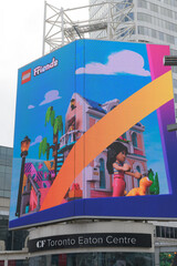 Fototapeta premium digital billboard featuring LEGO 