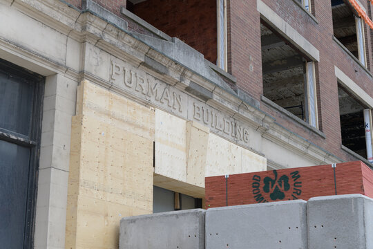 redevelopment of Purman Building, a historic early tall commercial building type, 1915, located at 263 Adelaide St W (site of Natasha Residences), Toronto
