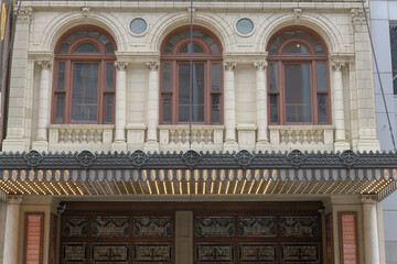 Naklejka premium facade of Elgin & Winter Garden Theatres, a performing arts theatre, designed by Thomas White Lamb and Makepeace, 189 Yonge St, Toronto