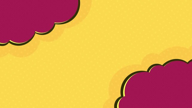 Abstract cloud shapes in warm yellow and deep red gradient background