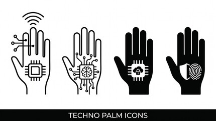 Fototapeta premium Hands merging with microchips and circuits, symbolizing human–machine interaction, digital integration, connectivity, and the evolution of technological symbiosis.